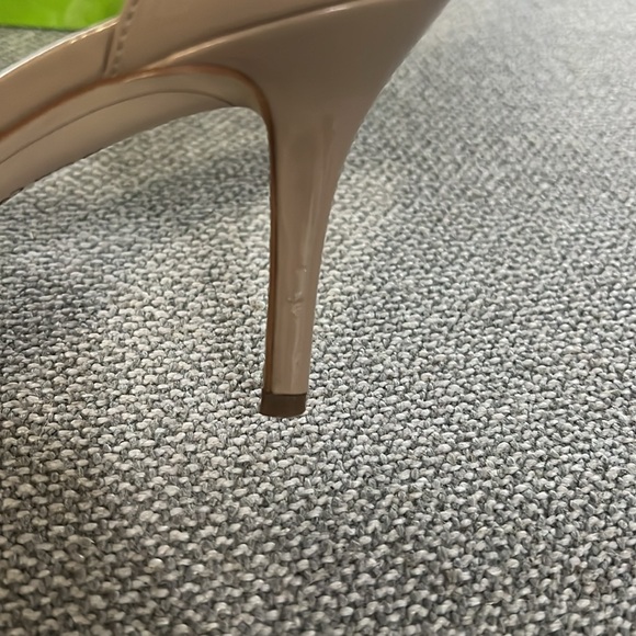 Sam Edelman Nude Patent Open Toe Heels Women’s 7 - Picture 7 of 8